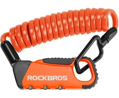 Rockbros RBK6N Combination Bike Lock - Oranžinis