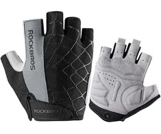 Rockbros S109GR dviračių pirštinės, L dydis - pilkos spalvos