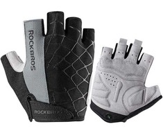 Rockbros S109GR dviračių pirštinės, S dydis - pilkos spalvos