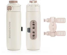 Rockbros S550H-1 700 ml Thermal Bottle with Magnetic Holder and Mounting Strap - rusvai gelsvas
