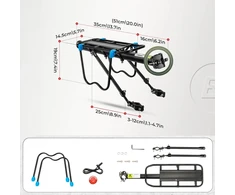 Rockbros Shelves HJ10010 Quick-Mount Bike Rack with Reflector - Juodas