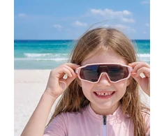 Rockbros SP383 Photochromic Cycling Glasses with UV400 Protection for Kids - Rožinė