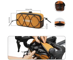 Rockbros TL001 ROAD TO SKY 1.9L Handlebar Bike Bag Atsparus vandeniui - Oranžinis