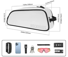 Rockbros TL004 ROAD TO SKY 0.7L Atsparus vandeniui Frame Bike Bag - Baltas