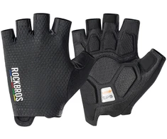 Rockbros TLS004 ROAD TO SKY Short Shock Absorbing Cycling Gloves M - Juodas