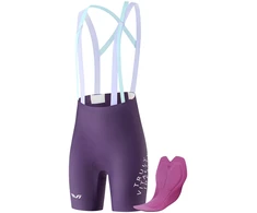 Rockbros YDDK017-1 TVI Women's Cycling Shorts with Bib and Pad Size S - Violetinė
