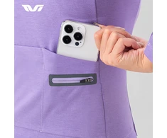 Rockbros YPW065 TVI Women's Long Sleeve Cycling Jersey Fall/Winter M - Violetinė