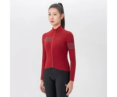 Rockbros YPW065 TVI Women's Long Sleeve Cycling Jersey Fall/Winter M - Raudona