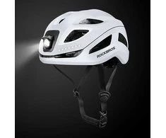 Rockbros ZK-077 dviračio šalmas su integruotu daugiakrypčiu apšvietimu 57-61 cm - Baltas