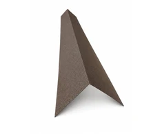 Roof ridge cap 195 x 195 x 2000 mm.. RAL8019 Matinis