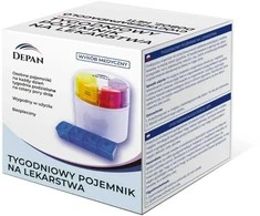 Depan Apvalus savaitinis vaistų indelis 4 poros