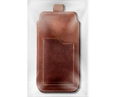 Oem Originalus ROYAL Crazy Horse - Odinis universalus užtraukiamas dėklas / ruda - L dydis - IPHONE 6 / 7 / 8