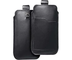 Dėklas Oem ROYAL - Leather universal belt pocket / juodas - Size L - IPHONE 6 / 7 / 8