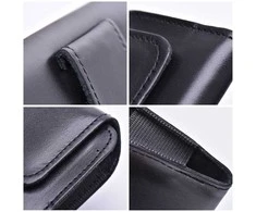 Oem Originalus ROYAL universalus horizontalus odinis diržo dėklas, 3XL dydžio, skirtas Umidigi Bison 2 Pro / GT2 Pro 5G / X10 Pro / 202 DOOGEE S98 / S96 Pro / S88 Pro / S58 Pro 6 / S40 Pro HAMMER Blade 5G / Iron 3 / Blade 3 CAT S53 juodas