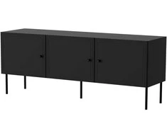 Cama Meble RTV 3D cabinet PALAZZO BIS 151x40x60 juodas matt