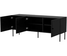 Cama Meble RTV 3D cabinet PALAZZO BIS 151x40x60 juodas matt