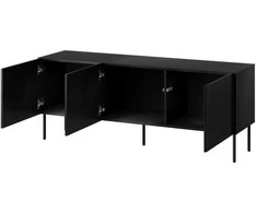 Cama Meble RTV cabinet SIENA 150.5x40x60 juodas matt