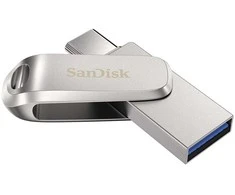 SanDisk Ultra Dual Drive Luxe USB flash drive 128 GB 3.2 Gen 1 (3.1 Gen 1) Nerūdijantis plienas