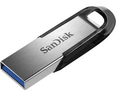SanDisk ULTRA FLAIR USB flash drive 128 GB USB Type-A 3.2 Gen 1 (3.1 Gen 1) Juodas, Sidabrinis