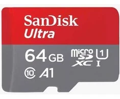 Atminties kortelė SanDisk Ultra Micro SDXC 64GB Android 140MB/s A1 UHS-I + Adapteris