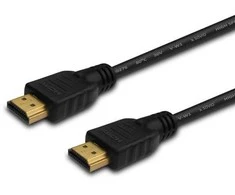 SAVIO CL-195 HDMI kabelis 2 m, juodas, auksinės jungtys, v2.0 didelės spartos, Ethernet/3D