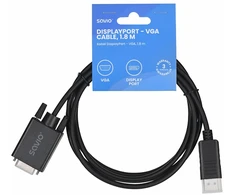 Savio Cl-203 1.8 m DisplayPort VGA (D-Sub) Juodas