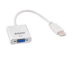SAVIO HDMI (M) - VGA (F) ADAPTERIS Baltas CL-201