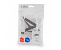 SAVIO HDMI (M) - VGA (F) ADAPTERIS Baltas CL-201