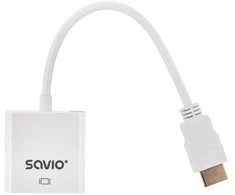 SAVIO HDMI (M) - VGA (F) ADAPTERIS Baltas CL-201