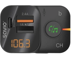 SAVIO TR-18 FM transmitter with Bluetooth and PD charger