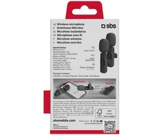 Mikrofony krawatowe SBS su odbiornikiem USB-C 2vnt.. - juoda
