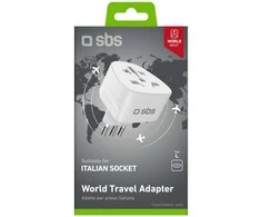 SBS IT kelioninis adapteris – universalus – baltas