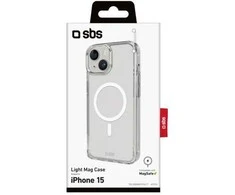 SBS standus skaidrus dėklas, suderinamas su MagSafe įkrovimu, skirtas iPhone 15