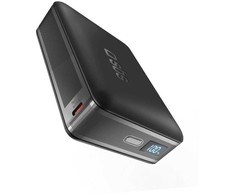 SBS HD 30W 10000mAh USB-C Powerbank with LCD Ekranas - Juodas