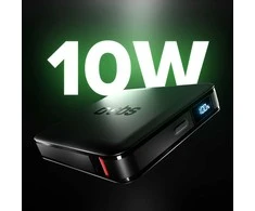 Nešiojamoji baterija SBS HD 10W 5000mAh USB-C su LCD ekranu - juoda