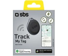 Lokalizator SBS My Tag tracker kompatybilny su iOS i Android - juoda