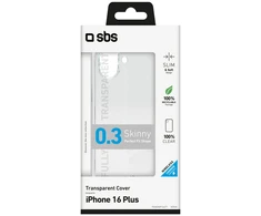 SBS Skinny Cover for iPhone 16 Plus - Transparent