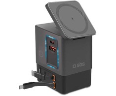 SBS Power Dock 6-in-1 with MagSafe, Stand, and USB-C Cables 65W – Juodas