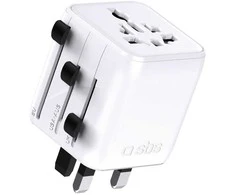 SBS TEADAPTUNI universal travel adapter - baltas