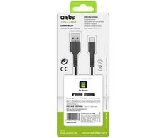 SBS TECABLEMICROC15K USB-A – USB-C laidas 1,5 m – juodas