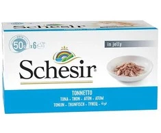SCHESIR tunas drebučiuose - šlapias kačių ėdalas - 6 x 50 g