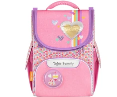 School backpack Tiger Family. pink. 35 cm x 31 cm x 19 cm