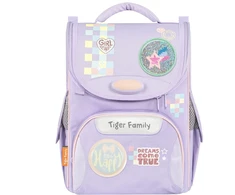 Mokyklinė kuprinė „Tiger Family“. Violetinė. 31 cm x 19 cm x 35 cm