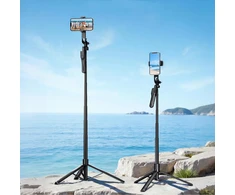 Asmenukių lazda Orico SPM175 trikojis 1/4 colio telefono kamerai su 360 laipsnių pasukimu, Bluetooth 5.2 - juodas