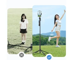 Selfie stick Orico SPN185 1/4" tripod for phone camera with 360 degree rotation Bluetooth 5.2 - juodas