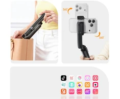 Asmenukių lazda Orico SPV90 aliumininis mini trikojis su „Bluetooth“ 360 laipsnių sukimu - juodas