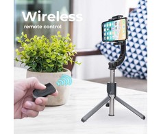 OEM asmenukių lazda su belaidžiu nuotolinio valdymo pultu ir trikoju bei stabilizatoriumi GIMBAL SSTR-L08 juodas