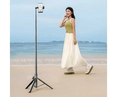 Selfie stick Wozinsky WRZP1 with automatically extendable legs, tripod function, 1.7m – juodos spalvos