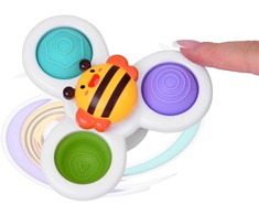 Jokomisiada sensorinis vonios žaislas „Fidget Spinner“ su siurbtuku, 3 vnt., ZA5340