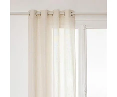Sheer curtain Atmosphera Alla Linen taupe 140x240 cm